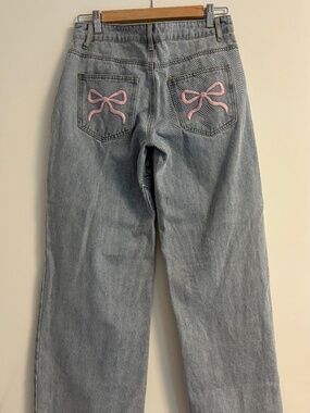 Edikted bow jeans (size small)